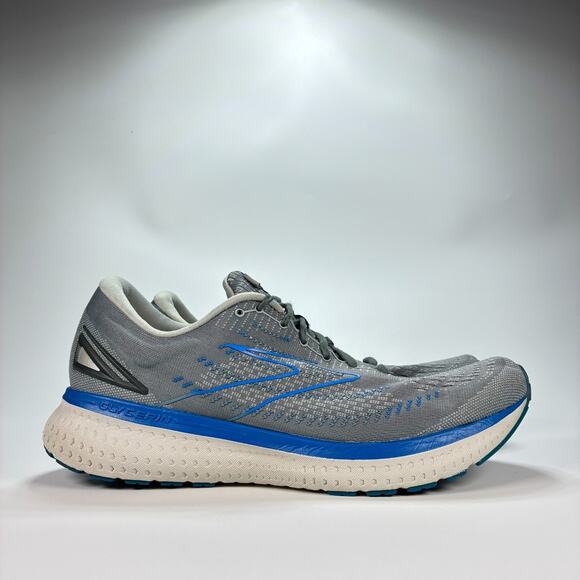 Brooks Glycerin 19 Blue Gray Running Shoes Lace Up 1103562E095 Men's Size 12 2E - Picture 1 of 10